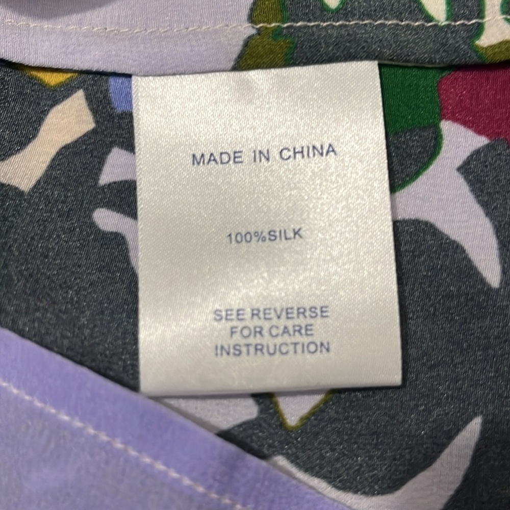 Tyler Boe Chloe Blue Silk Top Size 2 - Picture 11 of 11